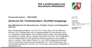 NRW Presseerklärung  15.07.2008