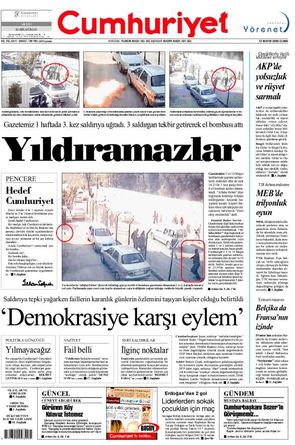 Cumhuriyet'e 3. BOMBA = YILDIRAMAZLAR